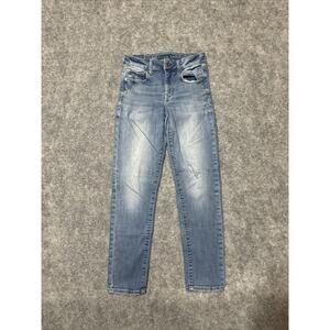 American Eagle Next Level Stretch‎ Women's Skinny Jeans Size 2 Blue Light Wash